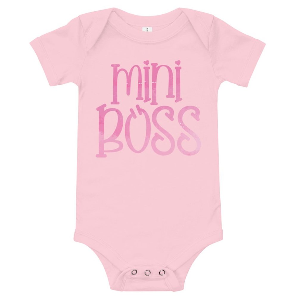 Pink Baby Onezie - Mini Boss